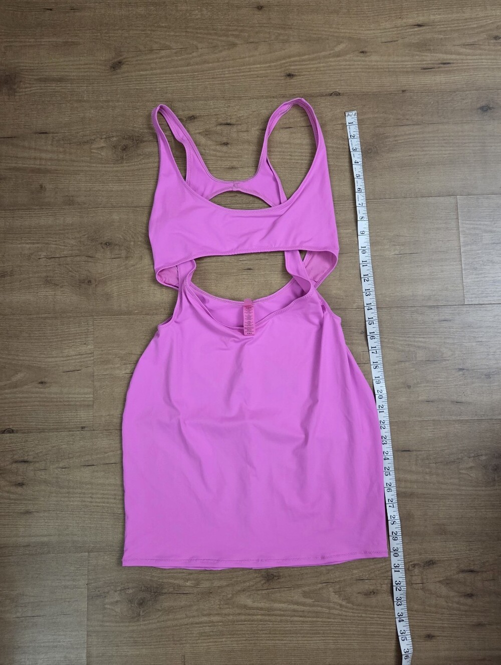 SKIMS Swim Cutout Tank Dress Taffy Pink - Picture 8 of 11